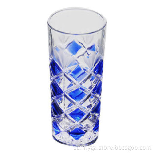 8.5oz Machine-press Juice Glass with Diamond Pattern, Ideal for Promotion/Daily Use Purposes